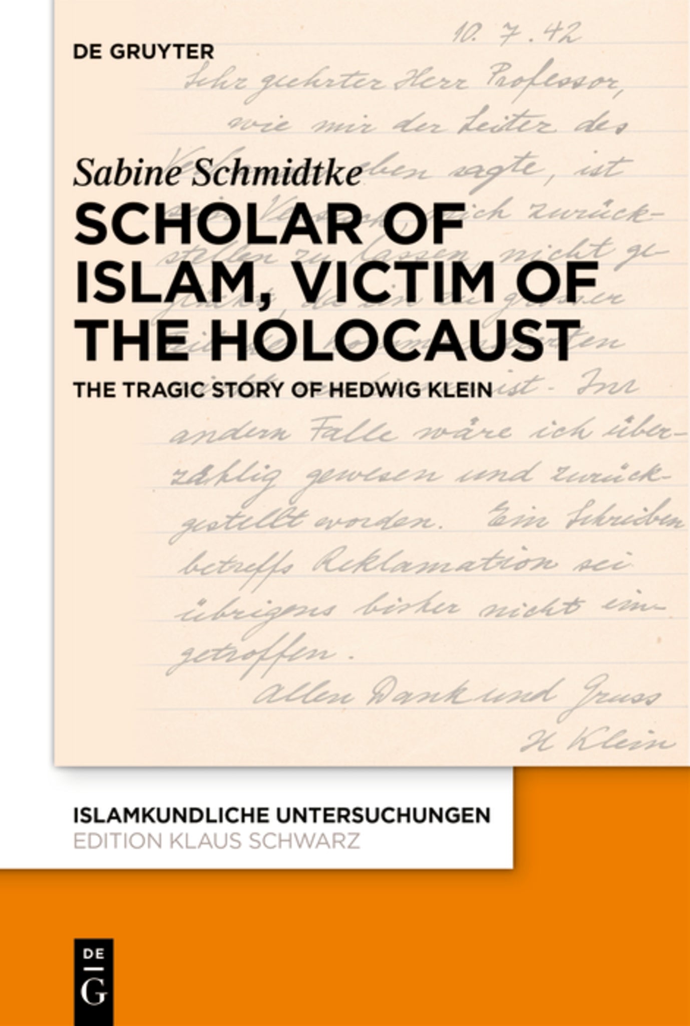 Cover image for Scholar of Islam, Victim of the Holocaust ISBN 9783119149105
